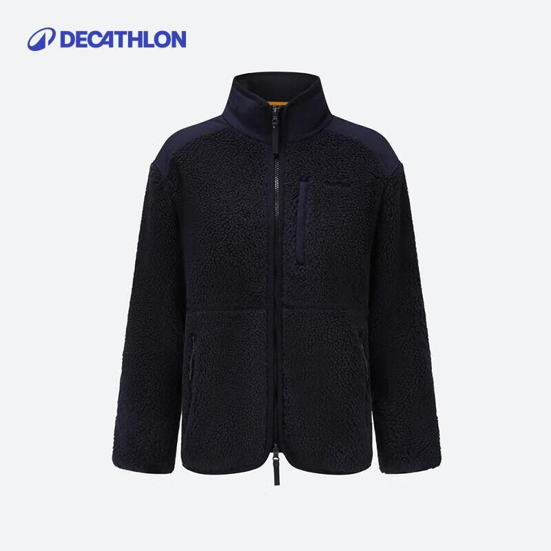 Женская укороченная флисовая куртка Decathlon с отделкой из искусственной овчины