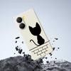 For Xiaomi Redmi Turbo 4 5G/Poco X7 Pro 5G Case Black Cat on the Wall Pattern Printing Straight Edge TPU Phone Back Cover