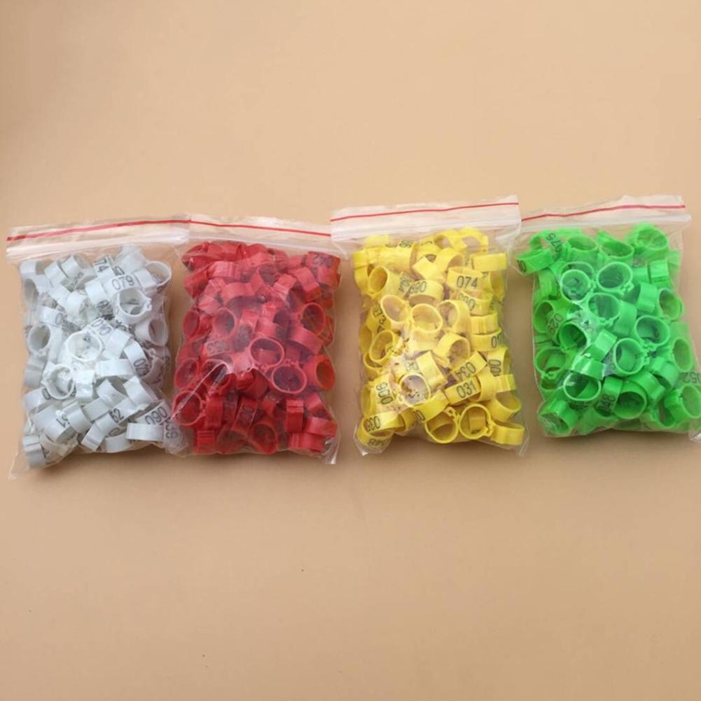 Пластиковые кольца для птиц. 100 шт