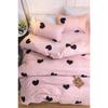 Double-sided Single Duvet Cover Set With Elastic Sheets