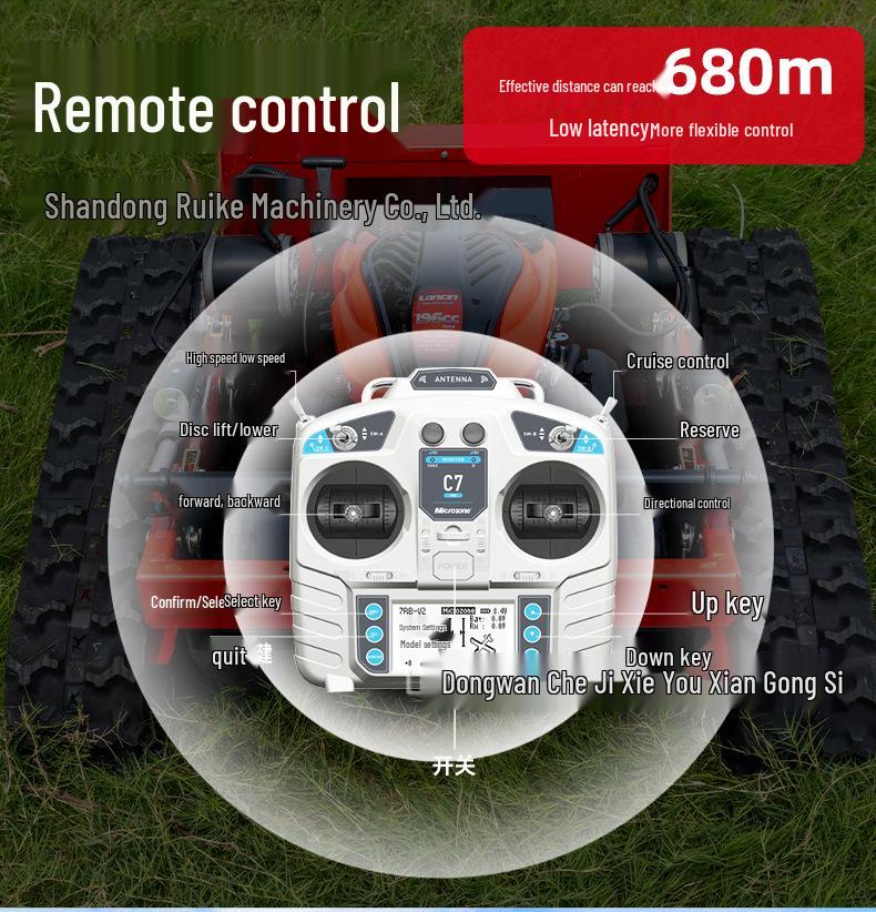 HT550B Tracked Remote Control Lawn Mower and Agricultural Mulcher