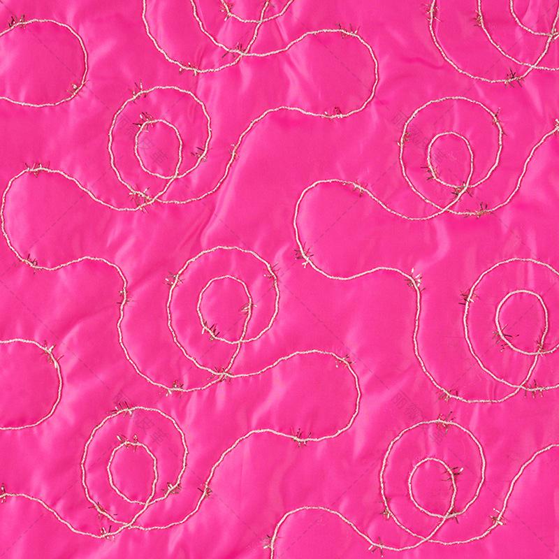 1 м Полиэстер Стеганая Вышитая Блестками Вышитая Ткань Стеганая Ткань на Хлопковом Наполнителе для Пуховиков Сумок Рождественского Декора