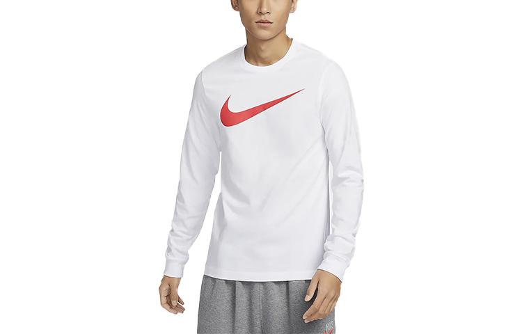 Nike T Shirts Men's White Crew Neck Moderate Straight Fit DZ2988-100