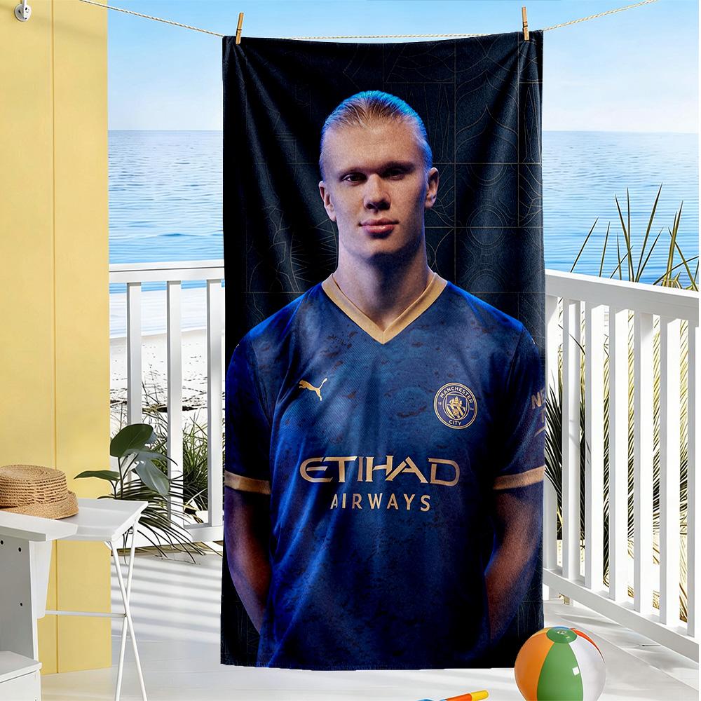 Haaland Beach Towel Soft Durable Quick-Dry Comfortable Lightweight Suitable for Sports, Travel, Swimming, Yoga, Bathroom, Beach, And Pool