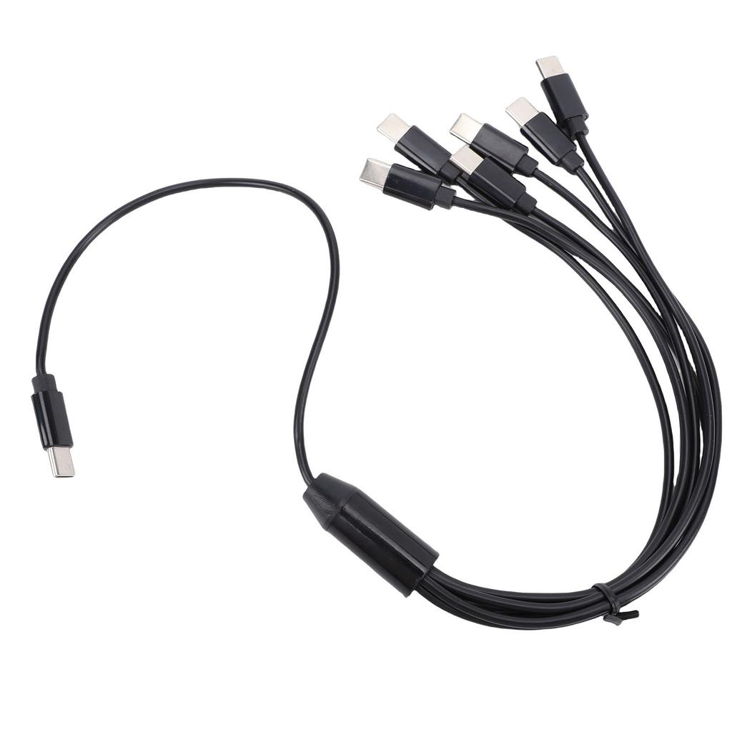 6-в-1 USB Type-C разветвитель Кабель Подходит для iPad Air 4 5 Mini 6 Планшета USB C Многозарядный кабель 1,6 фута ПВХ Быстрая зарядка