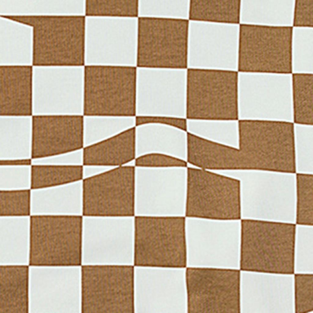 Vans Checkerboard Loose-Fit Crew Neck Sweatshirt Women Tops Cocoa-Brown-Checkerboard VN00091HC1L