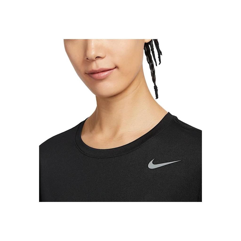 Nike Dri-Fit Team Legend Quick-Dry Comfortable Crew Neck Short Sleeve T-Shirt Women Tops Black IB8899-010