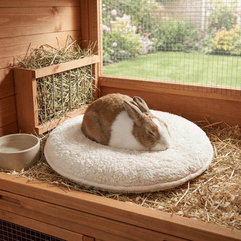 Warm Rabbit Nest Mat Soft Plush Hamster Sleeping Bed Solid Color Pet Sleeping Mat All Seasons