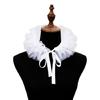 Vintage Renaissances Ruffled Mesh False Collar Victorian Gothic Neck Ruff Shawl Scarf Costume Cosplay Props for Women