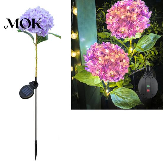 All Season Outdoor Lights Fairy Hydrangea Lights, Solar Garden Stake Waterproof LED Flower Light, Colorful Lamp for Patio Lawn Pathway Decor