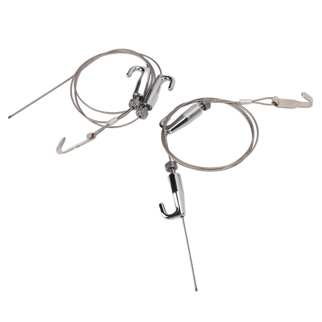 2pcs Picture Rail Hanging System Professional Adjustable Picture Hanging Wire Kit for Exhibition