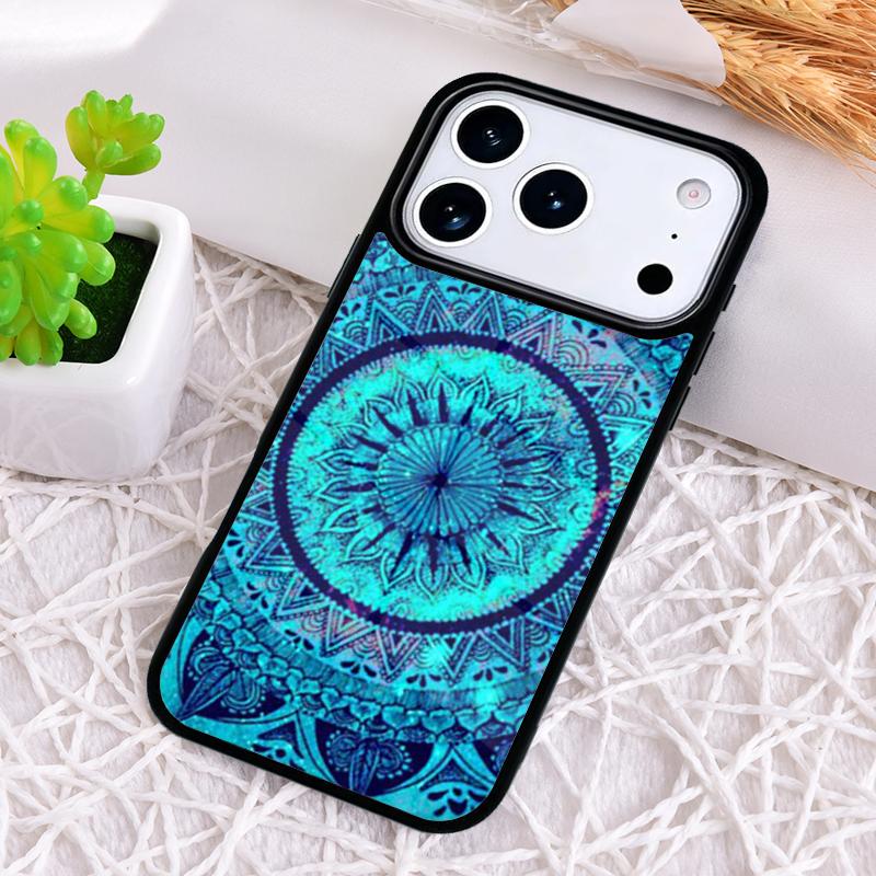 Богемный Чехол для Телефона с Тай-дай и Мандалой в Стиле Хиппи для iPhone 17 Air 16 15 11 12 14 13 Pro Max Ударопрочный Чехол