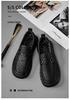 Мужские кожаные мокасины широкой посадки, Business Casual, мягкая подошва, большие размеры 45-46