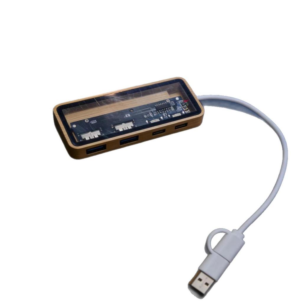 Прозрачная док-станция 7-в-1 USB-C: 4K HD, Gigabit Ethernet, Совместимость между устройствами