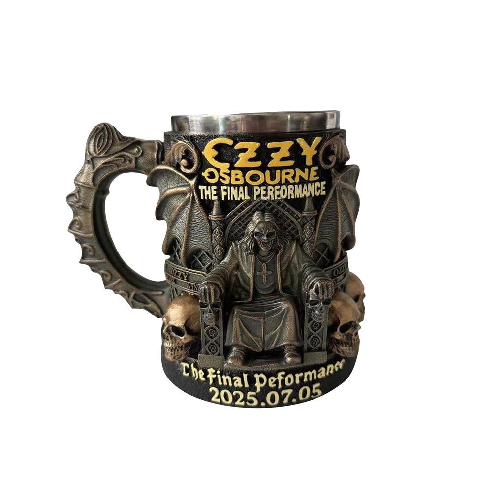 Mug - Hand-Carved Gothic Design, 304 Stainless Steel Liner, , Unique Gift For Fans (Multi-Styles)