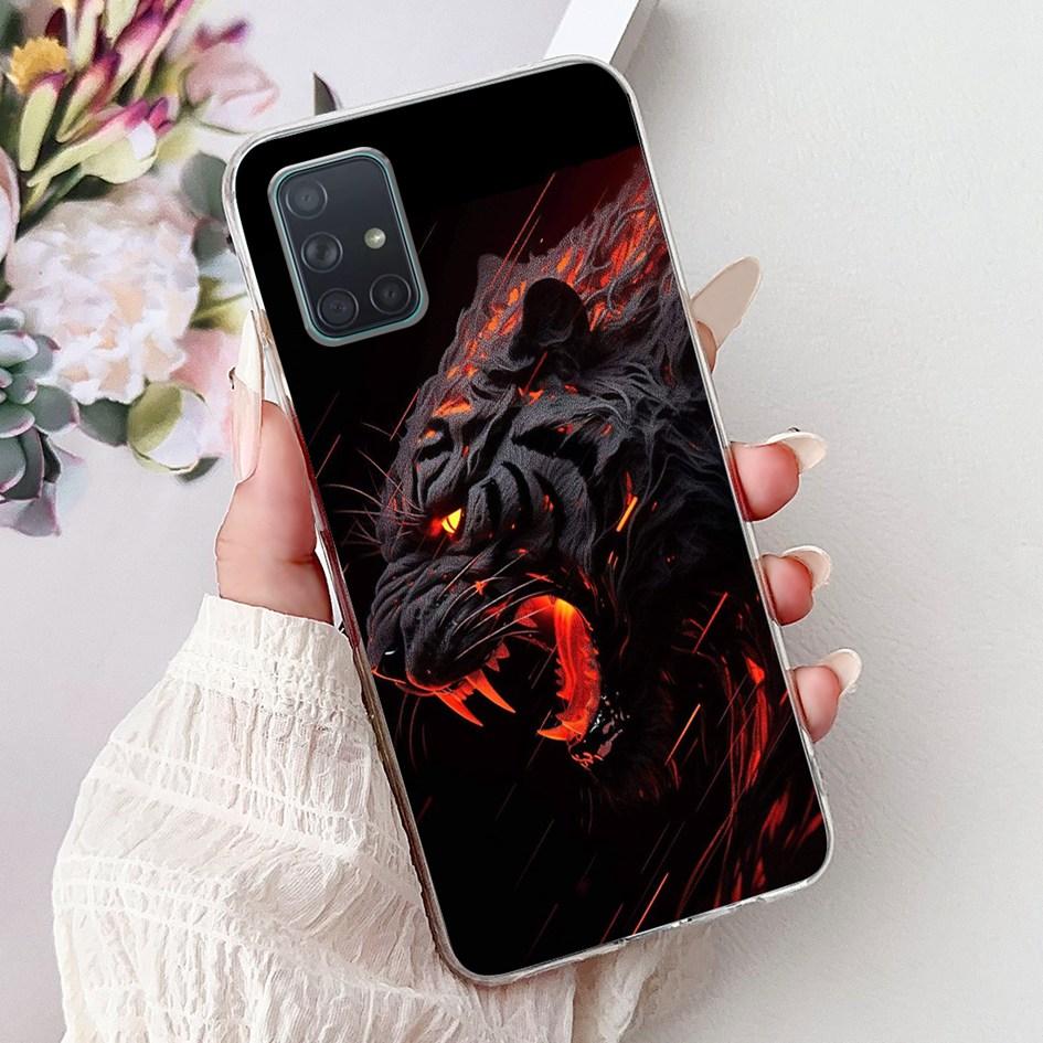 For Samsung Galaxy A71 Case SM-A715F Cover Fashion Butterfly Flower Soft Clear Silicone Phone Cover For Samsung A51 A 51 5G Capa