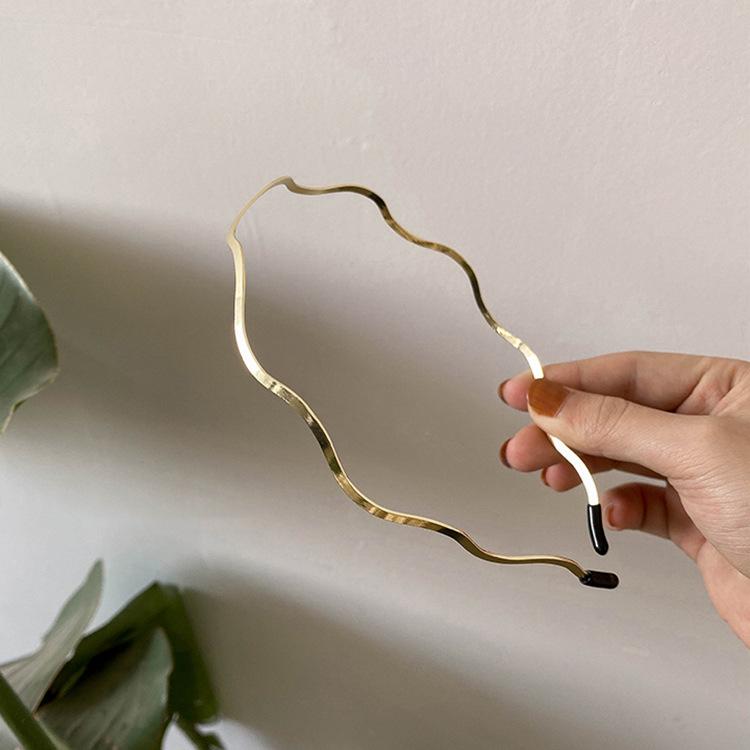 Женский минималистичный металлический тонкий обруч для волос