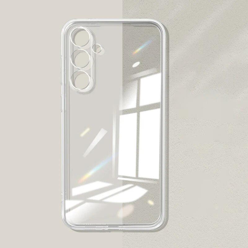 Прозрачный силиконовый мягкий чехол для Samsung Galaxy S24 S23 S21 FE S22 Plus A14 A34 A54 Ультратонкий прозрачный чехол из ТПУ