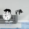 Бесшумные настенные часы для кошек с украшением в виде быка, тихий ход, для гостиной, столовой, школы