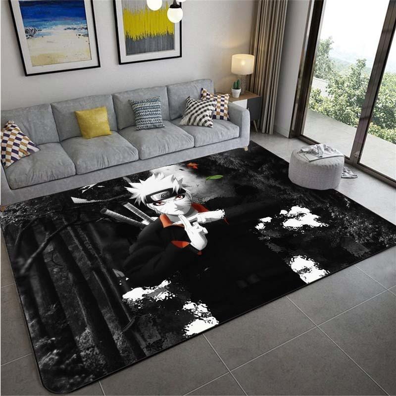 Anime Naruto Non-slip Area Rugs Large Mat Rugs for Living Room Comfortable Carpet Soft Floor Mat Rugs for Bedroom