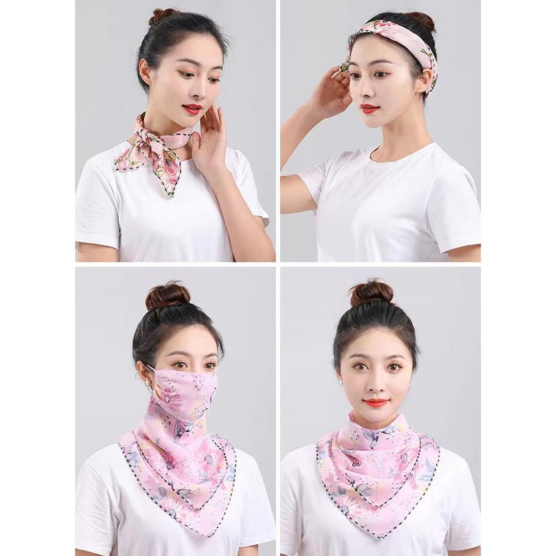 1 шт. Женская солнцезащитная маска из шифона, шейный гетр, шифон, дышащий
