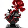 Модель из строительных блоков «Сердце и Цветок» MOC | Креативный Арт-Декор | Веселая DIY Головоломка | Для Подростков и Взрослых | Идея для Подарка