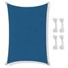 Waterproof sun sail awning blue rectangle 3x2m uvblok