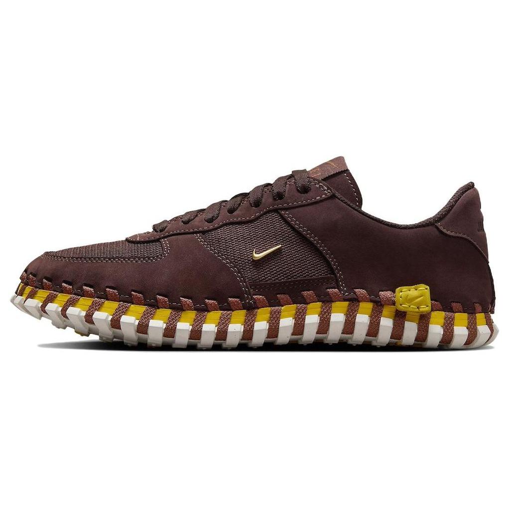 Jacquemus X Nike  J Force 1 Low LX SP Earth Women Sneakers Brown Metallic-Gold Blue-Lightning DR0424-200