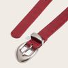 PU Leather Women's Belt Y2k Dress Jeans Belt Fashionable Thin Waist Belt  For Girls