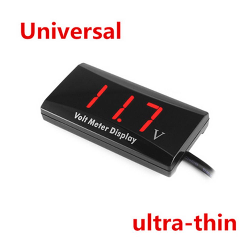 Автомобильный внедорожник DC12V Ультратонкий Вольтметр Цифровой Красный Светодиодный Вольтметр Панель Универсальный