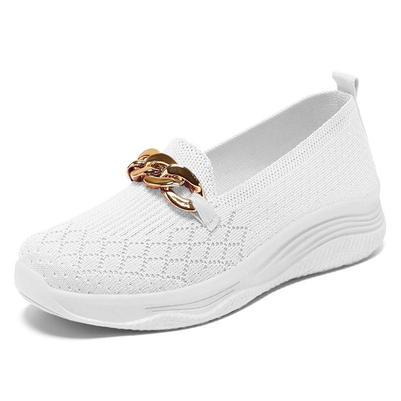 Loafers Women's Spring New Breathable Shoes Trendy Casual Platform Mom Shoes