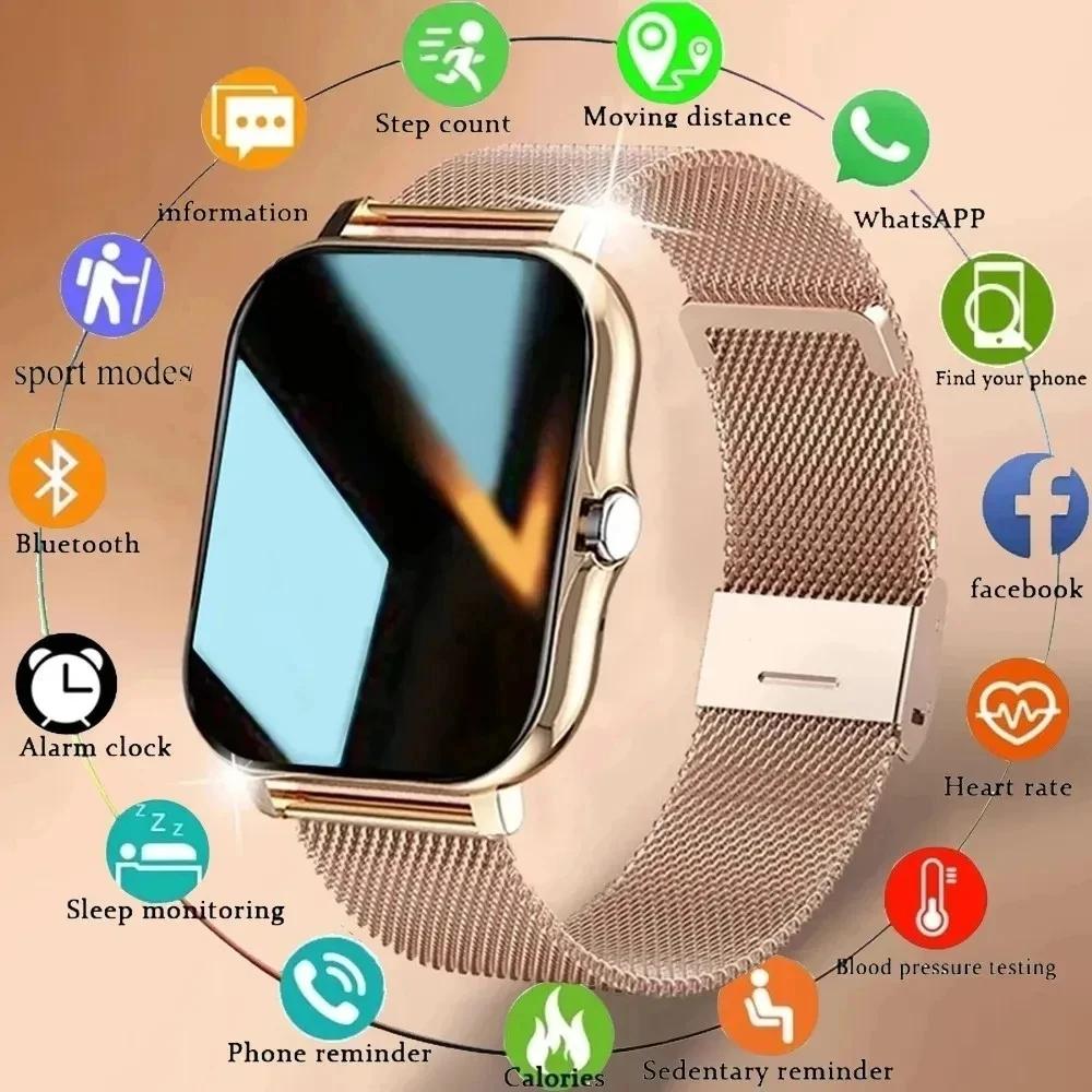 2026 Новые умные часы для мужчин и женщин Подарок для Xiaomi Полностью сенсорный экран Спортивные фитнес-часы BT-звонки Цифровые умные часы Наручные часы