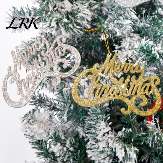 Легкие Новогодние Украшения для Елки, Надпись 'Merry Christmas' для Елки, Блестящие Пластиковые Подвесные Сезонные Декоративные Аксессуары, Сверкающие