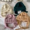 Knitting Knitted Trapper Hat Elastic Outdoor Warmer Knitted Hats Fashion Knitted Wool Flying Hat
