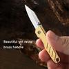 EDC Mini Folding Knife Brass Portable Keychain Open Box Disassembly Express Knife Outdoor Portable Sharp Fruit Knife