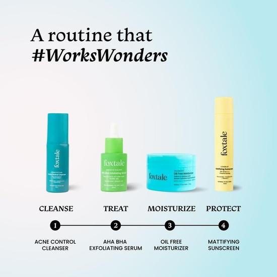 Увлажняющий гель-крем для лица Foxtale Oil-Free | Гиалуроновая кислота, ниацинамид, бетаин, морские водоросли | Усиливает увлажнение | Для мужчин и женщин - 100 г