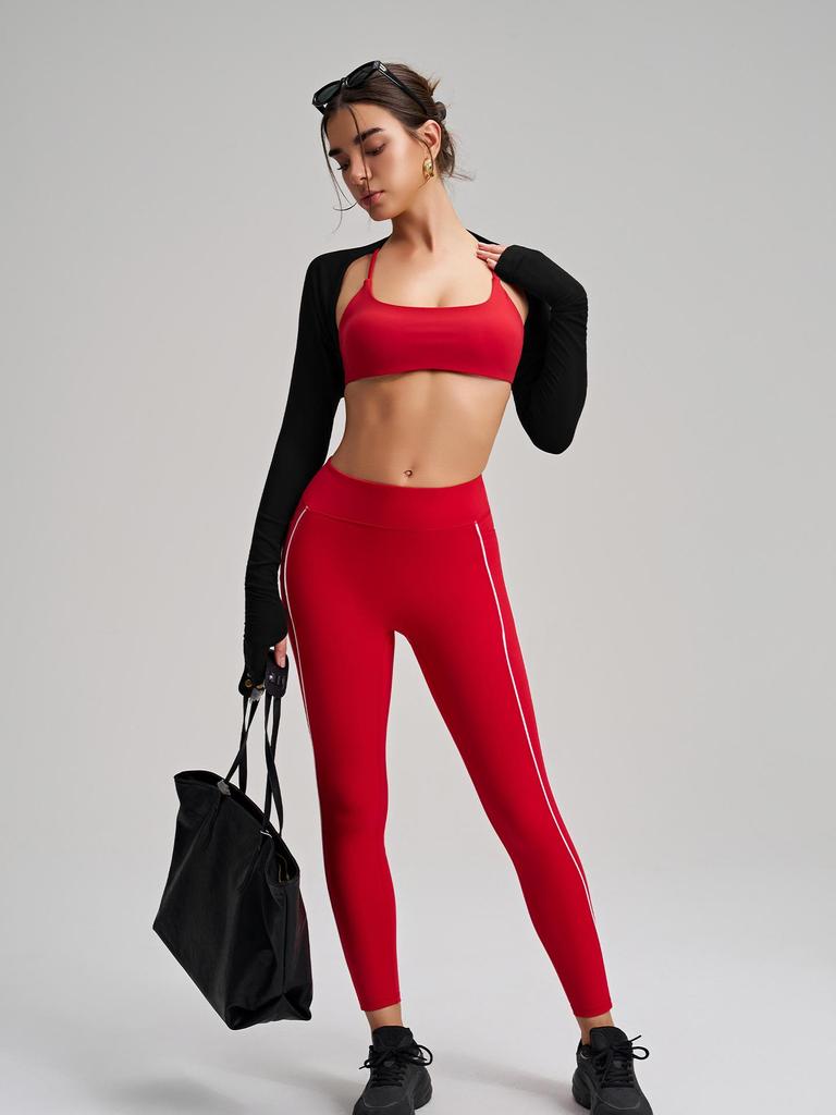 Спортивный кардиган с длинным рукавом - Однотонный шаль для защиты подмышек и тренировок