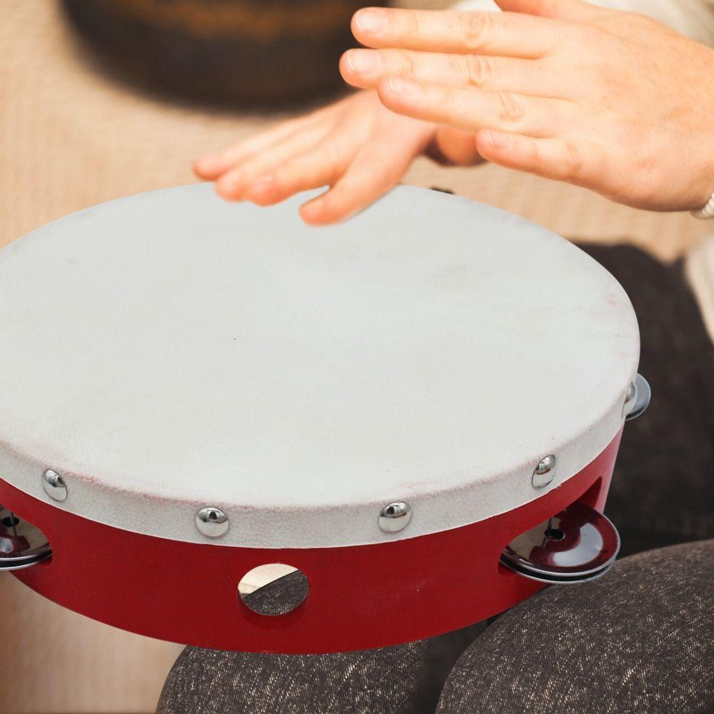 Танцующие игрушки Бубен 4/6/7/8/9/10 дюймов Перкуссионный барабан Бубны Музыкальный инструмент KTV