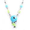 [G0516] - Designer Necklace 'Starry Night' Blue Green