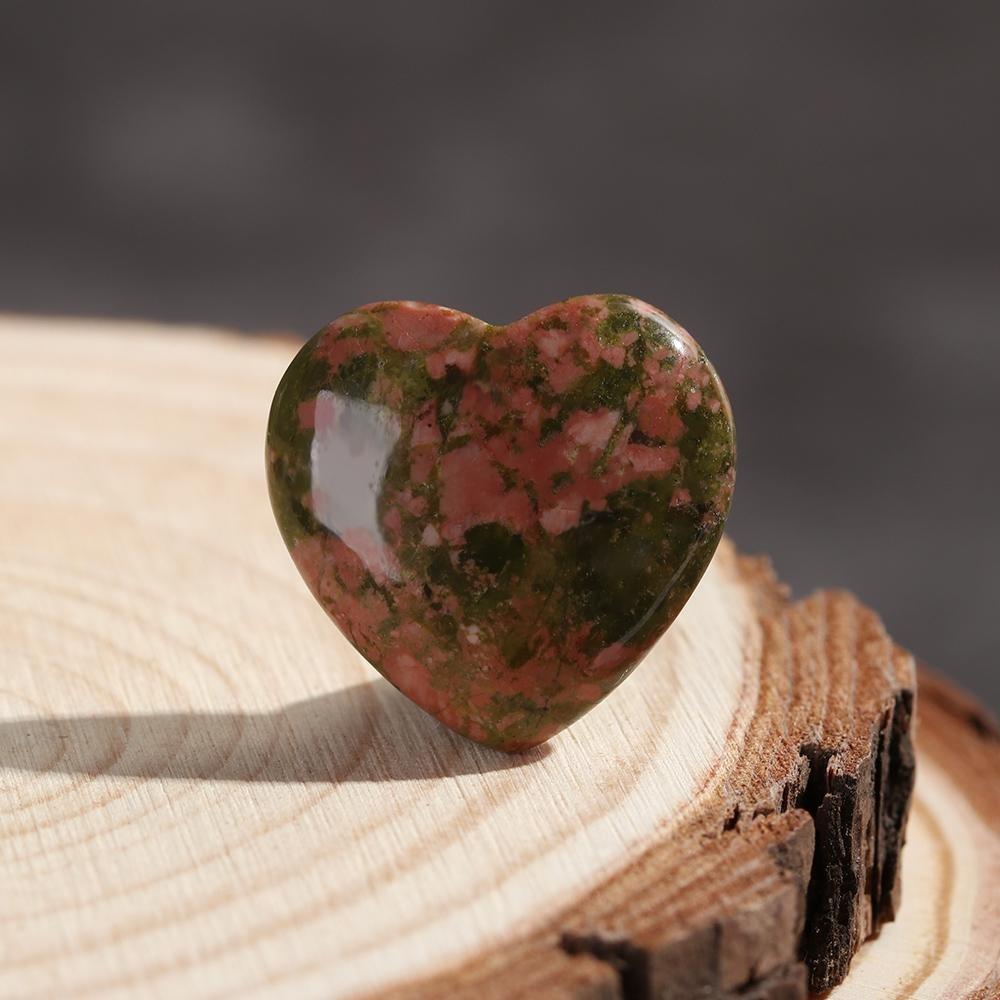 Многоцветный кулон в форме сердца из натуральных драгоценных камней, кулон в форме сердца, исцеляющий камень