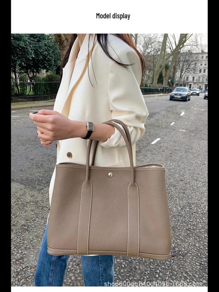 2023 Модная садовая сумка из натуральной кожи: Женская сумка через плечо и дамская сумочка большой вместимости