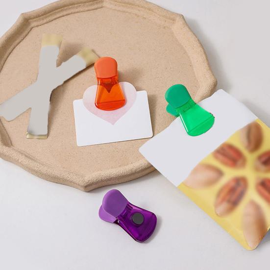 Kitchen Magnetic Clips Set for Fridge Heavy Duty Wide Bag Clip Memo