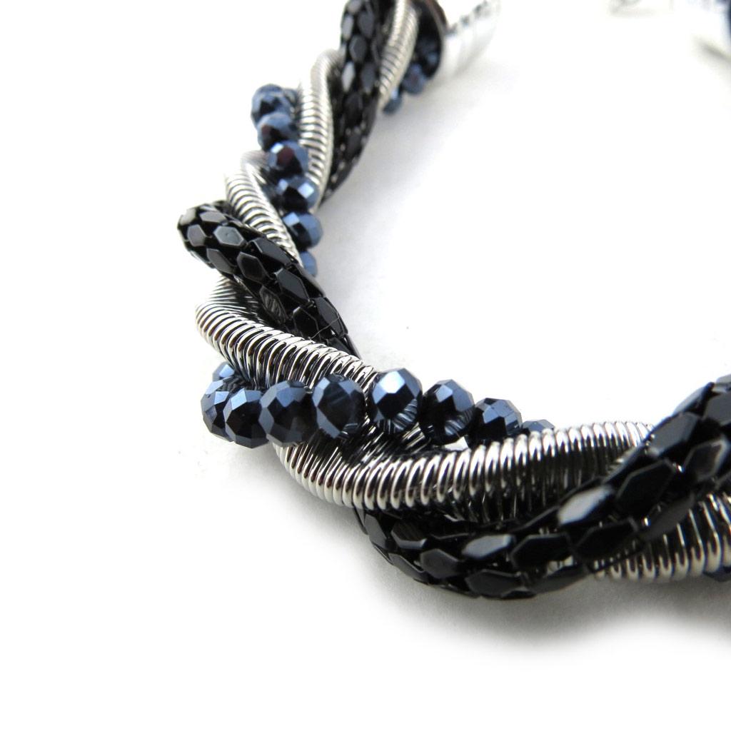 Les Trésors De Lily [N1567] - Дизайнерский браслет "Sissi" серо-черный