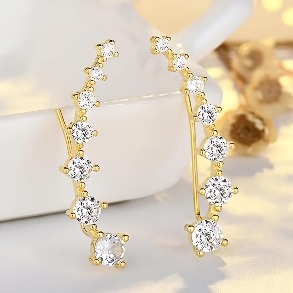 Серьги с дизайном «Семь звезд» для женщин, Гипоаллергенные, Изящные висячие серьги, Простые, Элегантные, Для повседневного ношения, Подарок