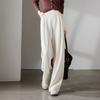 Double pleated elastic waist casual wide leg pants for women in autumn 2025
