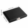 Black PU Leather Case for Saxophones and Clarinets, Holds 6 Reeds, Includes Slots, Lightweight and Durable Wood Construction, Waterproof and Easy to C