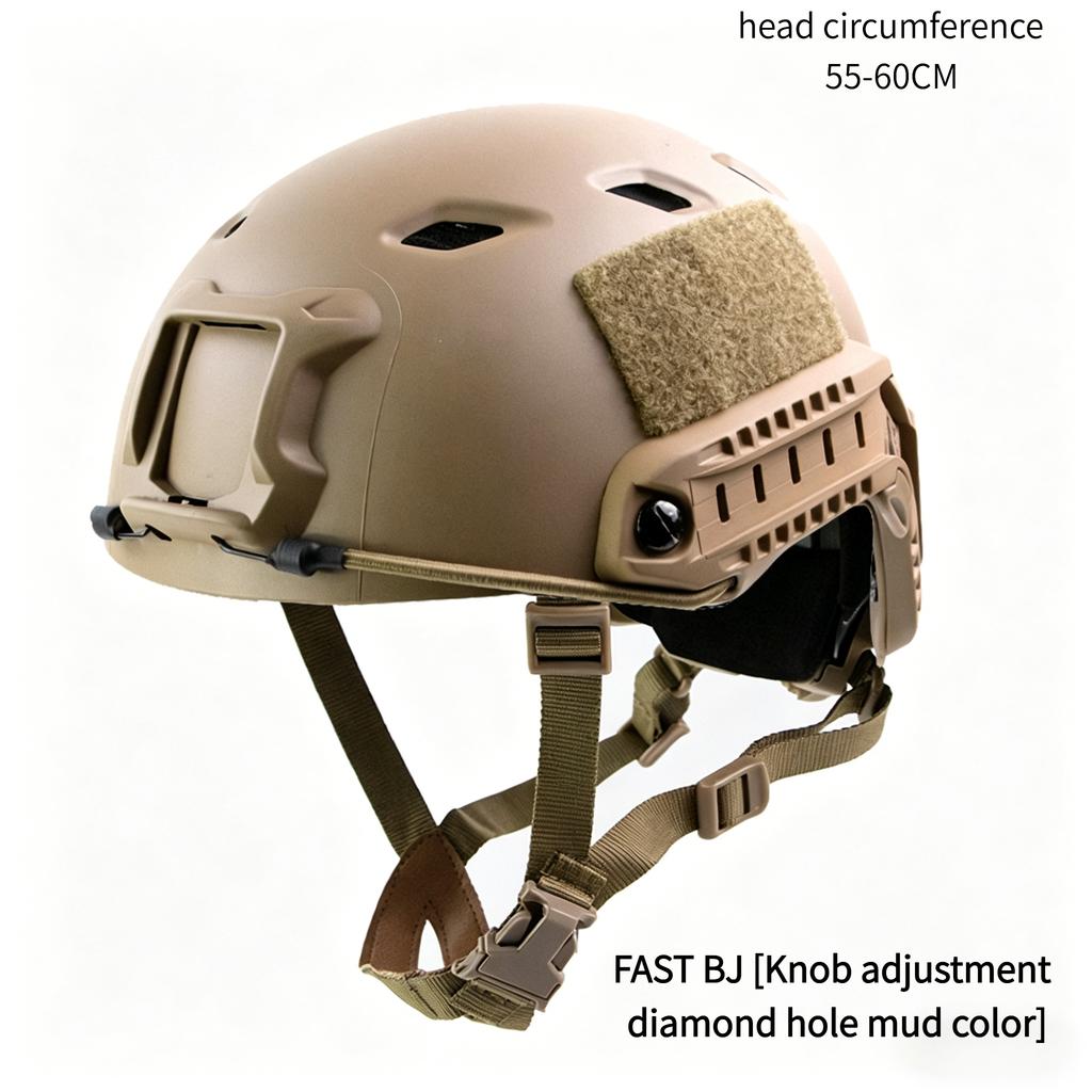 Fast Tactical Helmet, ABS Shell, Adjustable Suspension, 55-60cm Head Circumference, for CS Airsoft, Outdoor Training, Paintball & Cycling