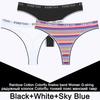3PCS/Set Rainbow Colorful Striped Cotton Women Panties Sexy G-String Underwear Femme Finetoo Band Thong Intimate T-Back Lingerie