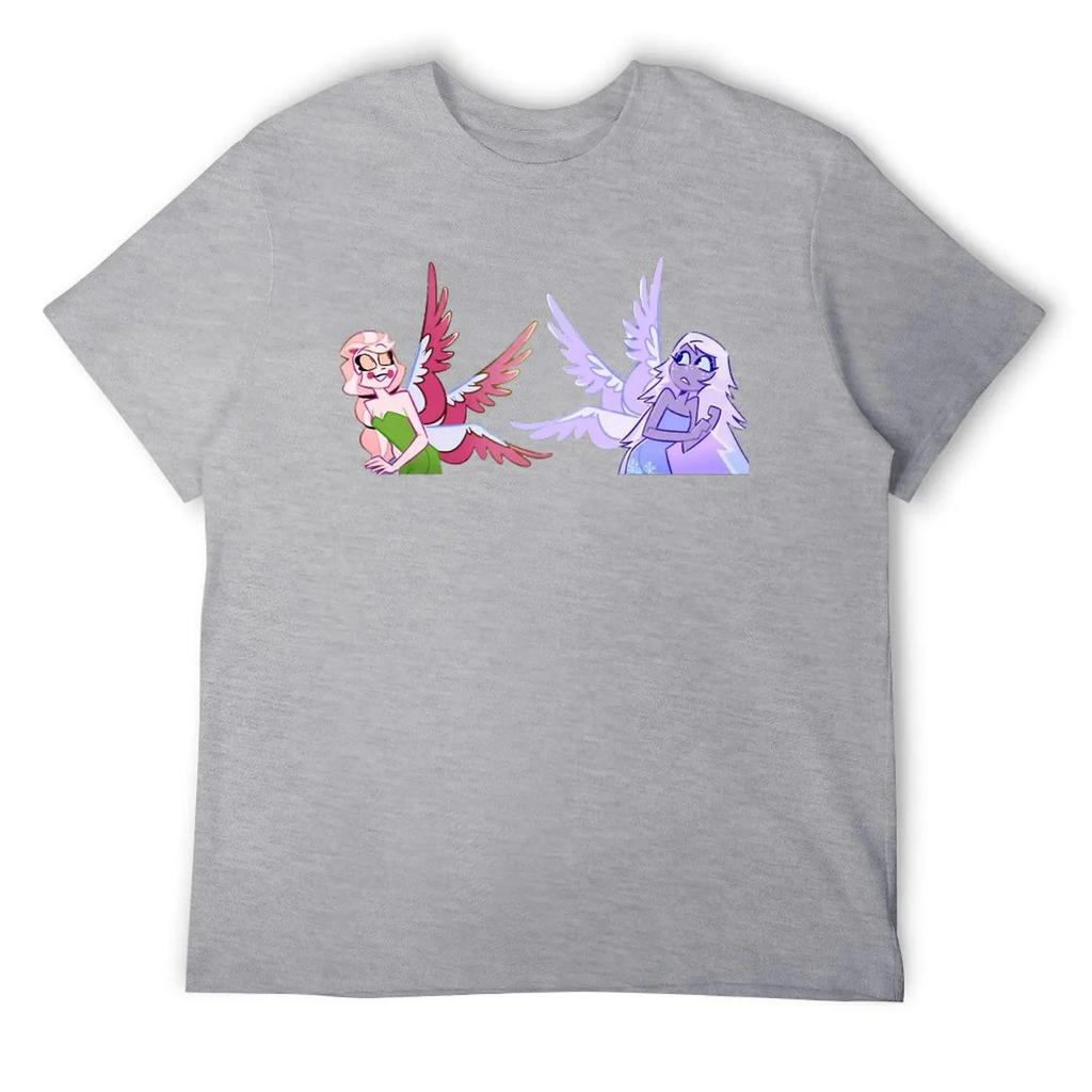 Round Neck  Charlie Emily Tinkerbell Fanart T-shirt  Sports T-shirts Vintage Funny Novelty Aactivity Competition USA Size