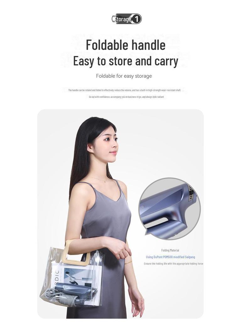 Складной фен INNOVATOR: Плазменная технология, отсутствие повреждений, высокоскоростной двигатель, низкий уровень шума